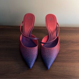 ZARA  Embellished Pink Slingback Heels Women